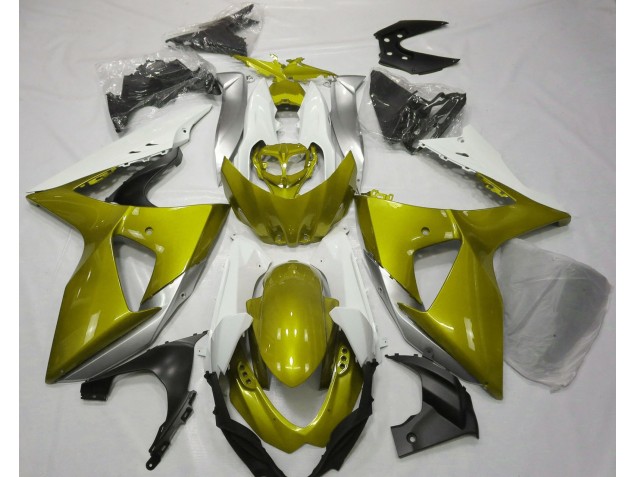 09-16 Glänzend Gelb & Weiß Suzuki GSXR 1000 Motorrad Verkleidungen 09-16 Glänzend Gelb & Weiß Suzuki GSXR 1000 Motorrad Verkleidungen