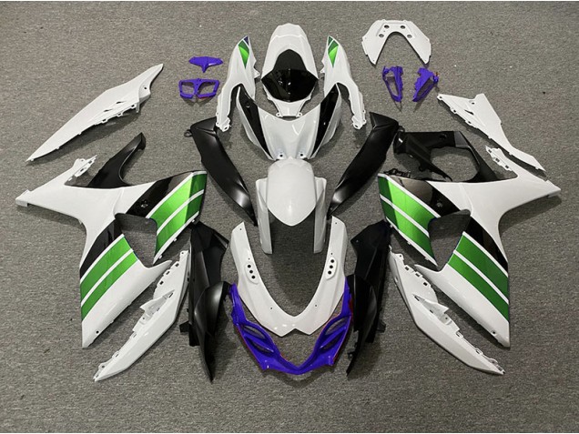 09-16 Glänzend Weiß Grün Schwarz & Lila Suzuki GSXR 1000 Motorrad Verkleidungen 09-16 Glänzend Weiß Grün Schwarz & Lila Suzuki GSXR 1000 Motorrad Verkleidungen