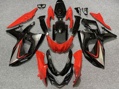 09-16 Rot Glänzend & Schwarz Suzuki GSXR 1000 Motorrad Verkleidungen