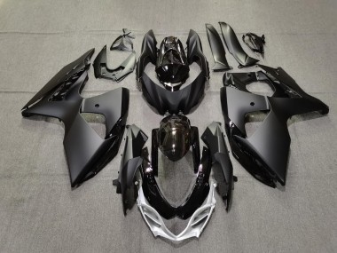 09-16 Schlichte Matt & Glänzendes Schwarz Suzuki GSXR 1000 Motorrad Verkleidungen