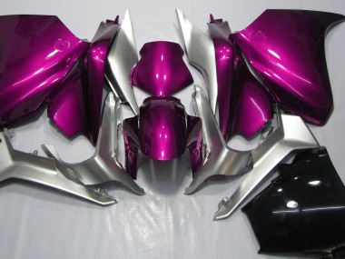 10-13 Dunkelpink & Silber Honda VFR1200 Motorrad Verkleidungen