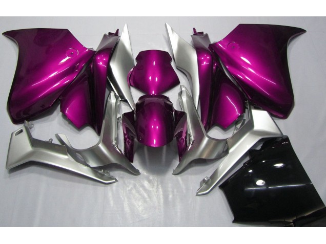 10-13 Dunkelpink & Silber Honda VFR1200 Motorrad Verkleidungen 10-13 Dunkelpink & Silber Honda VFR1200 Motorrad Verkleidungen