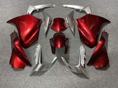10-13 Rot & Silber Honda VFR1200 Motorrad Verkleidungen