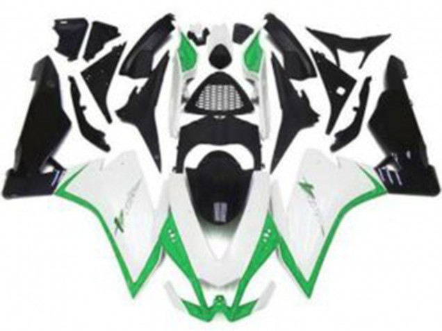10-15 Glänzend Weiß & Grün Aprilia RSV4 1000 Motorrad Verkleidungen