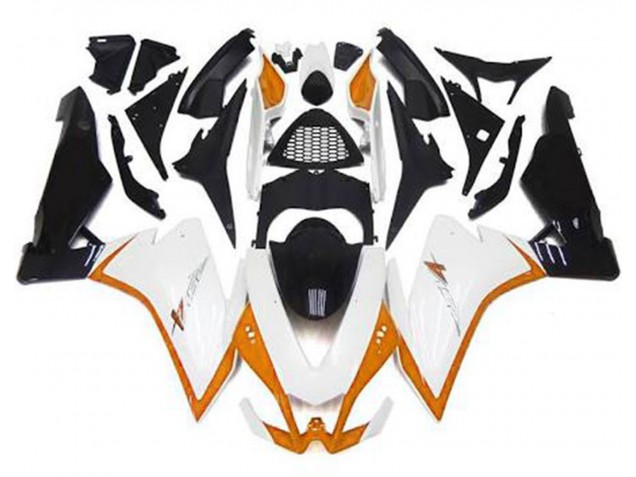 10-15 Glänzend Weiß & Orange Aprilia RSV4 1000 Motorrad Verkleidungen 10-15 Glänzend Weiß & Orange Aprilia RSV4 1000 Motorrad Verkleidungen