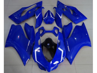 11-14 Glänzend Blau & Weiß Ducati 1199 Motorrad Verkleidungen