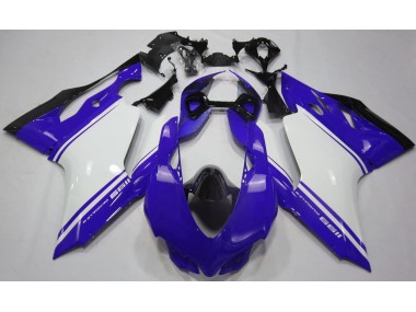 11-14 Glänzend Blau Weiß & Schwarz Ducati 1199 Motorrad Verkleidungen