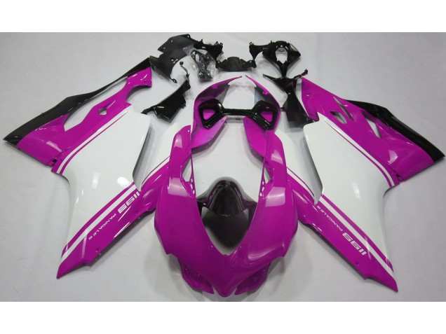 11-14 Glanzrosa Weiß & Schwarz Ducati 1199 Motorrad Verkleidungen 11-14 Glanzrosa Weiß & Schwarz Ducati 1199 Motorrad Verkleidungen