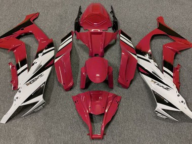 11-15 Rot Glänzend & Weiß Kawasaki ZX10R Motorrad Verkleidungen
