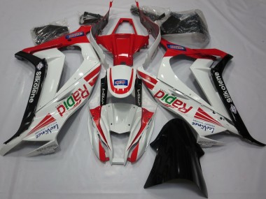 11-15 Rot Weiß Schwarz Kawasaki ZX10R Motorrad Verkleidungen