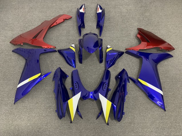 11-24 Blau Mit Roten Unterteilen Suzuki GSXR 600-750 Motorrad Verkleidungen 11-24 Blau Mit Roten Unterteilen Suzuki GSXR 600-750 Motorrad Verkleidungen