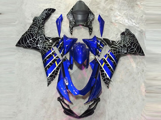 11-24 Blaue Spinne Glänzend Suzuki GSXR 600-750 Motorrad Verkleidungen