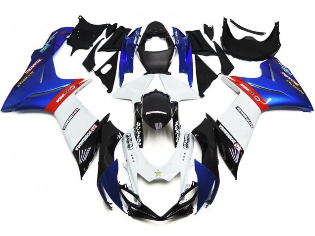 11-24 Custom Logos Mit Blau & Rot Suzuki GSXR 600-750 Motorrad Verkleidungen
