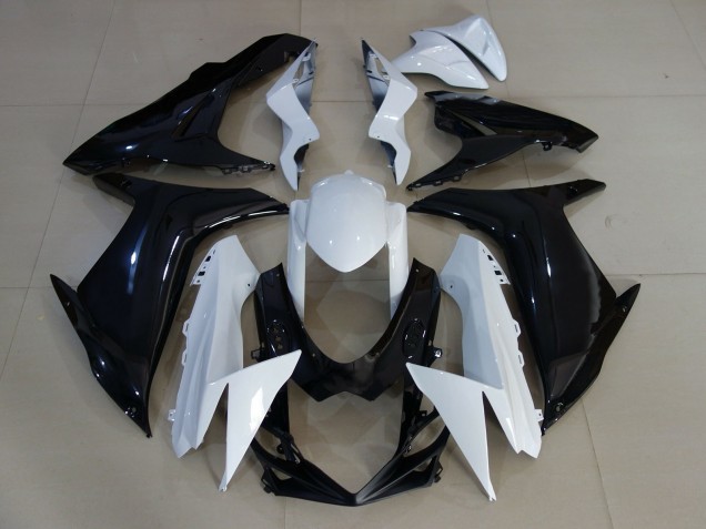 11-24 Glänzend Weiß & Schwarz Suzuki GSXR 600-750 Motorrad Verkleidungen