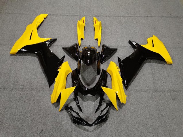 11-24 Glänzendes Gelb & Schwarz Suzuki GSXR 600-750 Motorrad Verkleidungen