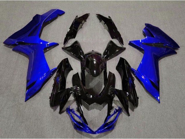 11-24 Glänzendes Schwarz & Aquablau Suzuki GSXR 600-750 Motorrad Verkleidungen 11-24 Glänzendes Schwarz & Aquablau Suzuki GSXR 600-750 Motorrad Verkleidungen