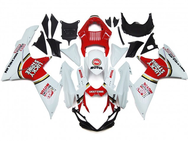 11-24 Lucky Strike Mit Goldenem Kreis Suzuki GSXR 600-750 Motorrad Verkleidungen