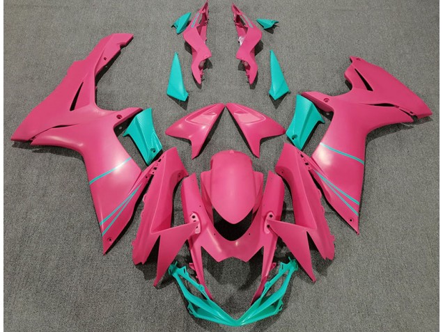11-24 Matt Pink & Blaugrün Suzuki GSXR 600-750 Motorrad Verkleidungen 11-24 Matt Pink & Blaugrün Suzuki GSXR 600-750 Motorrad Verkleidungen