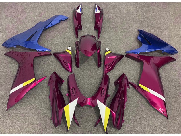 11-24 Rot & Blau Glänzend Suzuki GSXR 600-750 Motorrad Verkleidungen