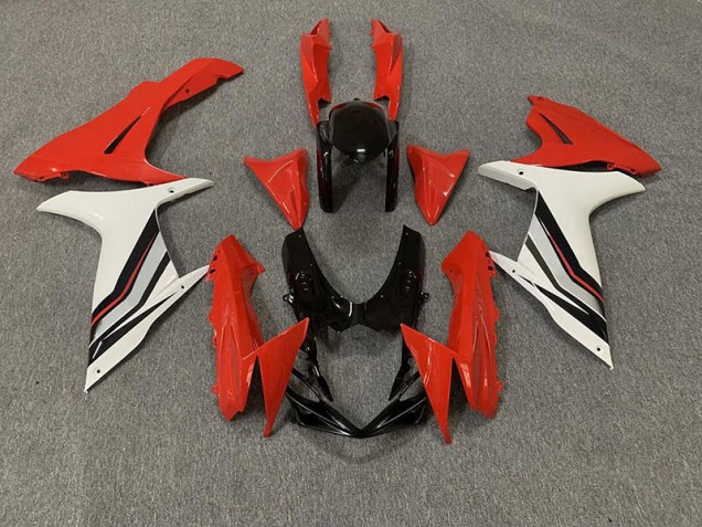 11-24 Rot & Glänzender Weißstil Suzuki GSXR 600-750 Motorrad Verkleidungen