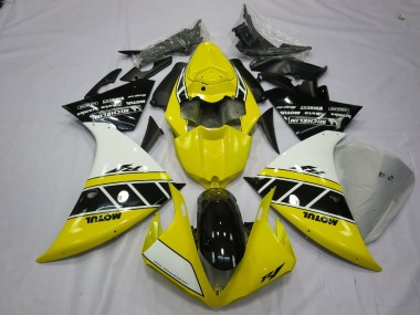 12-14 Gelb & Weiß Yamaha R1 Motorrad Verkleidungen
