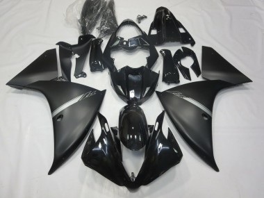 12-14 Matt Schwarz Yamaha R1 Motorrad Verkleidungen