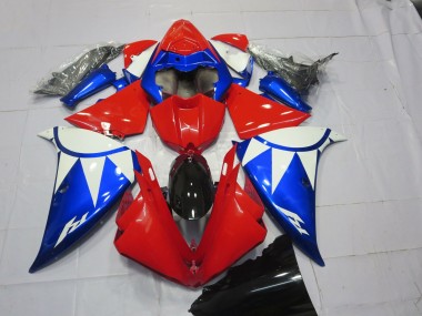12-14 Rot Weiß Blau Yamaha R1 Motorrad Verkleidungen