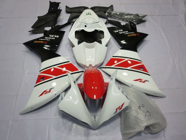 12-14 Rot Weiß & Schwarz Yamaha R1 Motorrad Verkleidungen