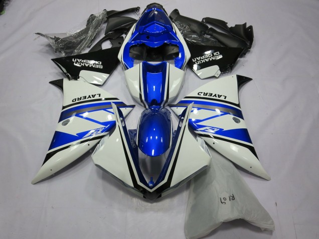 12-14 Silber-Weiß Yamalube Yamaha R1 Motorrad Verkleidungen