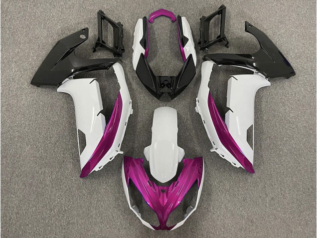 12-16 Glänzend Weiß & Magenta Kawasaki Ninja 650R Motorrad Verkleidungen 12-16 Glänzend Weiß & Magenta Kawasaki Ninja 650R Motorrad Verkleidungen