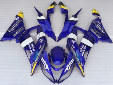 13-18 Blauer Stil Kawasaki ZX6R Motorrad Verkleidungen