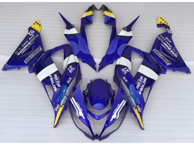 13-18 Blauer Stil Kawasaki ZX6R Motorrad Verkleidungen