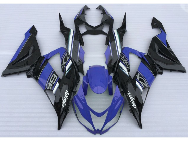 13-18 Glänzend Blau & Schwarz Kawasaki ZX6R Motorrad Verkleidungen 13-18 Glänzend Blau & Schwarz Kawasaki ZX6R Motorrad Verkleidungen