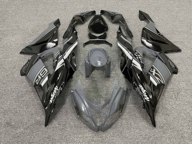 13-18 Glänzend Grau & Schwarz Kawasaki ZX6R Motorrad Verkleidungen 13-18 Glänzend Grau & Schwarz Kawasaki ZX6R Motorrad Verkleidungen
