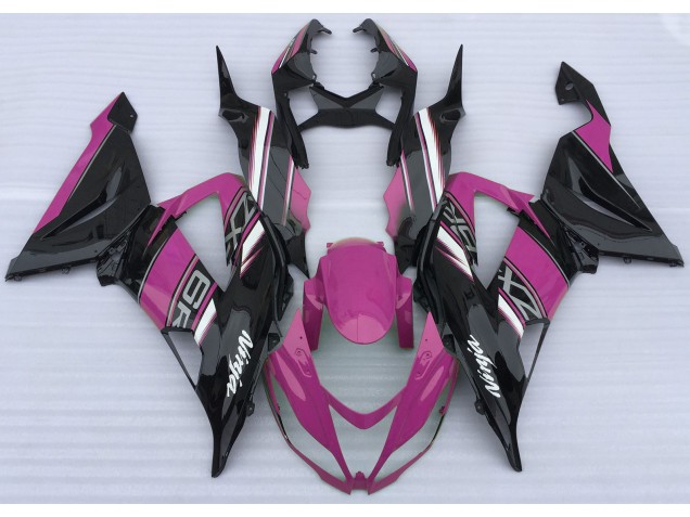 13-18 Glanzrosa & Schwarz Kawasaki ZX6R Motorrad Verkleidungen