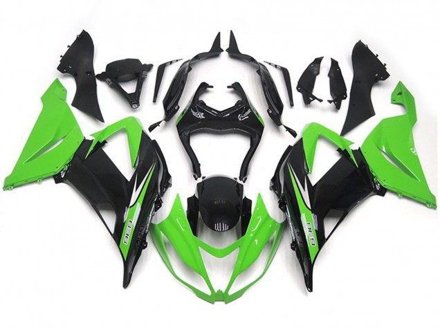 13-18 Grün & Schwarz Leuchtend OEM-Stil Kawasaki ZX6R Motorrad Verkleidungen