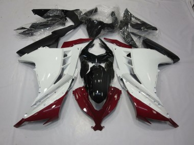 13-18 Kastanienbraun & Weiß Kawasaki Ninja 300 Motorrad Verkleidungen