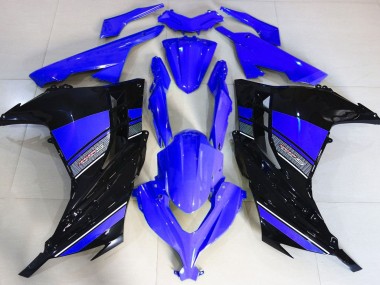 13-18 Mitternachtsblau & Schwarz Kawasaki Ninja 300 Motorrad Verkleidungen