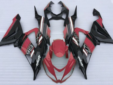 13-18 Rot Glänzend & Schwarz Kawasaki ZX6R Motorrad Verkleidungen