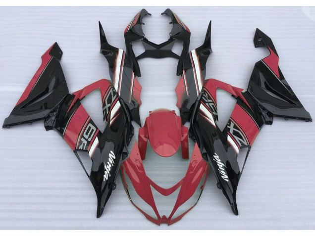 13-18 Rot Glänzend & Schwarz Kawasaki ZX6R Motorrad Verkleidungen 13-18 Rot Glänzend & Schwarz Kawasaki ZX6R Motorrad Verkleidungen