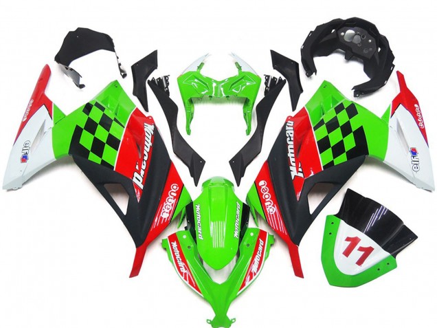 13-18 Rot & Schwarz Kariert Glänzend Kawasaki Ninja 300 Motorrad Verkleidungen 13-18 Rot & Schwarz Kariert Glänzend Kawasaki Ninja 300 Motorrad Verkleidungen