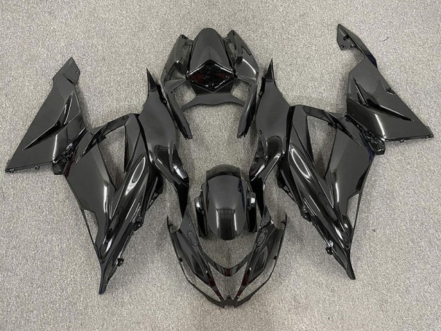 13-18 Schwarz-Einfarbig Glänzend Kawasaki ZX6R Motorrad Verkleidungen 13-18 Schwarz-Einfarbig Glänzend Kawasaki ZX6R Motorrad Verkleidungen