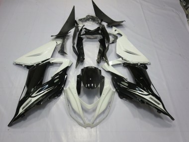 13-18 Schwarz & Weiß Kawasaki ZX6R Motorrad Verkleidungen