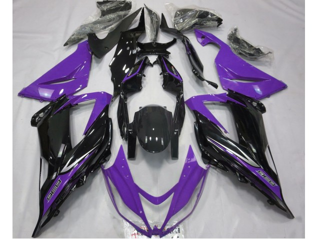 13-18 Schwarz & Lila Kawasaki ZX6R Motorrad Verkleidungen