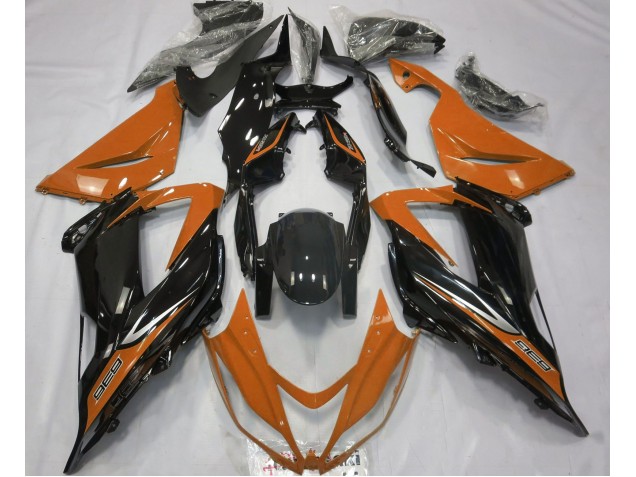 13-18 Schwarz & Orange Kawasaki ZX6R Motorrad Verkleidungen 13-18 Schwarz & Orange Kawasaki ZX6R Motorrad Verkleidungen