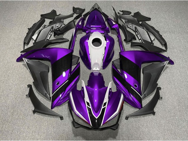 15-18 Lila-Schwarz-Weiß Yamaha R3 Motorrad Verkleidungen