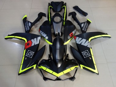 15-18 Matt Schwarz & Gelb Yamaha R3 Motorrad Verkleidungen