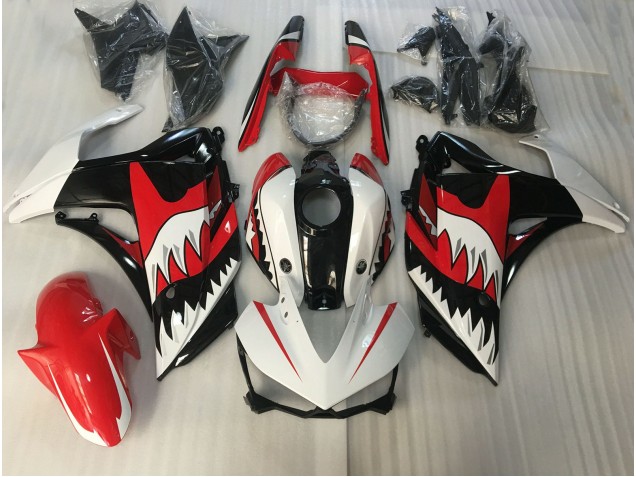 15-18 Rot & Weißer Hai Yamaha R3 Motorrad Verkleidungen 15-18 Rot & Weißer Hai Yamaha R3 Motorrad Verkleidungen