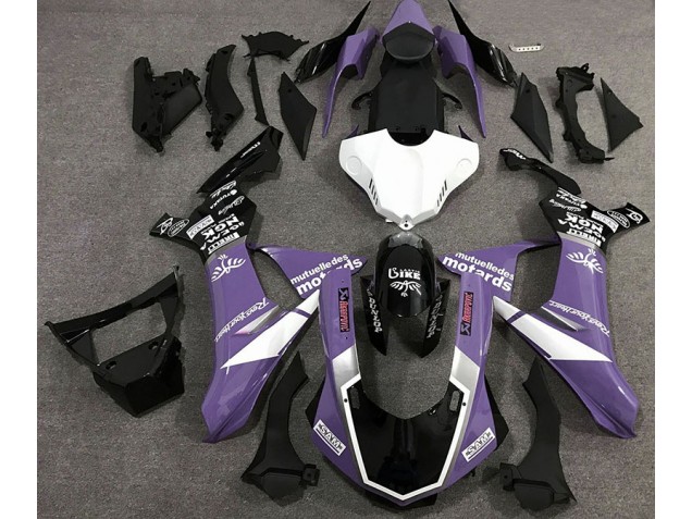 15-19 Glanz Lila Logo-Stil Yamaha R1 Motorrad Verkleidungen