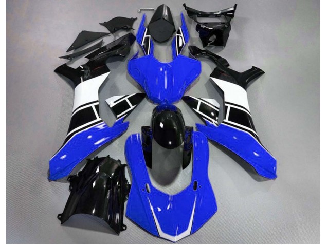 15-19 Glänzend Blau Weiß & Schwarz Yamaha R1 Motorrad Verkleidungen